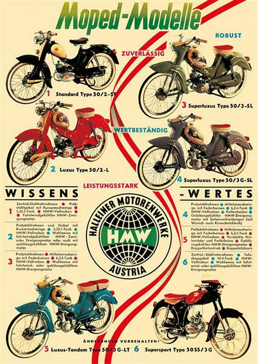 HMW Moped Modelle Poster