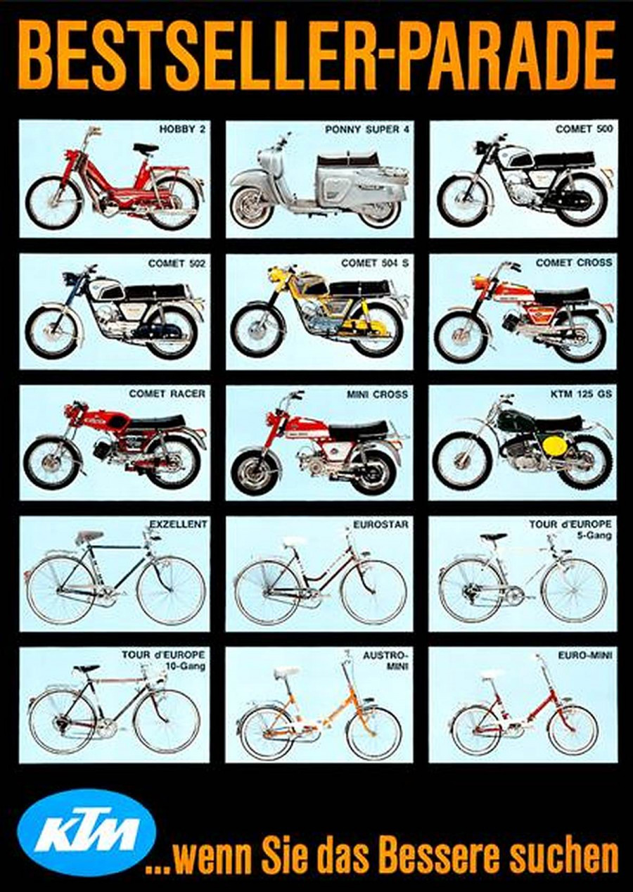 KTM Motorfahrzeugbau Bestseller-Parade Poster
