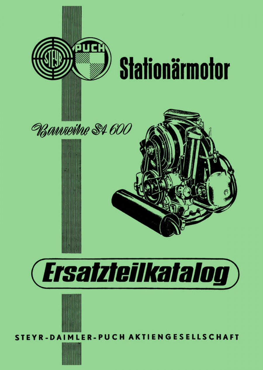 Puch Stationärmotor ST 600, Ersatzteilkatalog