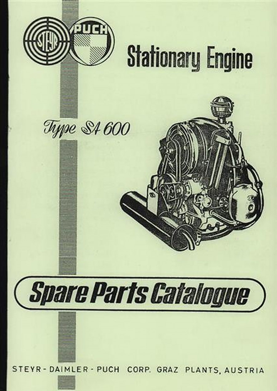 Puch Stationärmotor ST 600, Ersatzteilkatalog, spare parts catalog