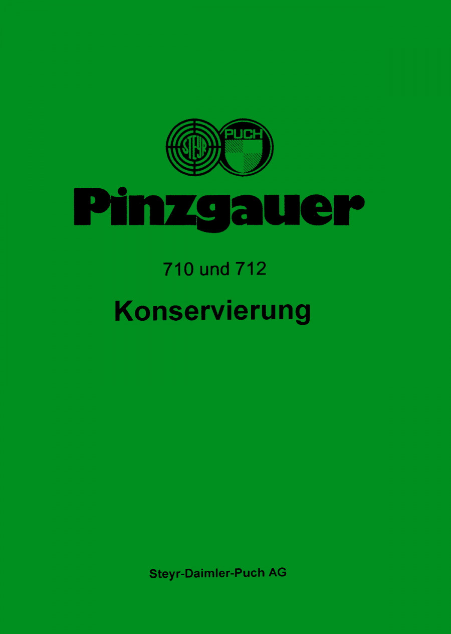 Puch Pinzgauer 710 M, 712 M, 710 K, 712 K, Konservierungspläne zur Nachkonservierung von Spalten und Hohlräumen