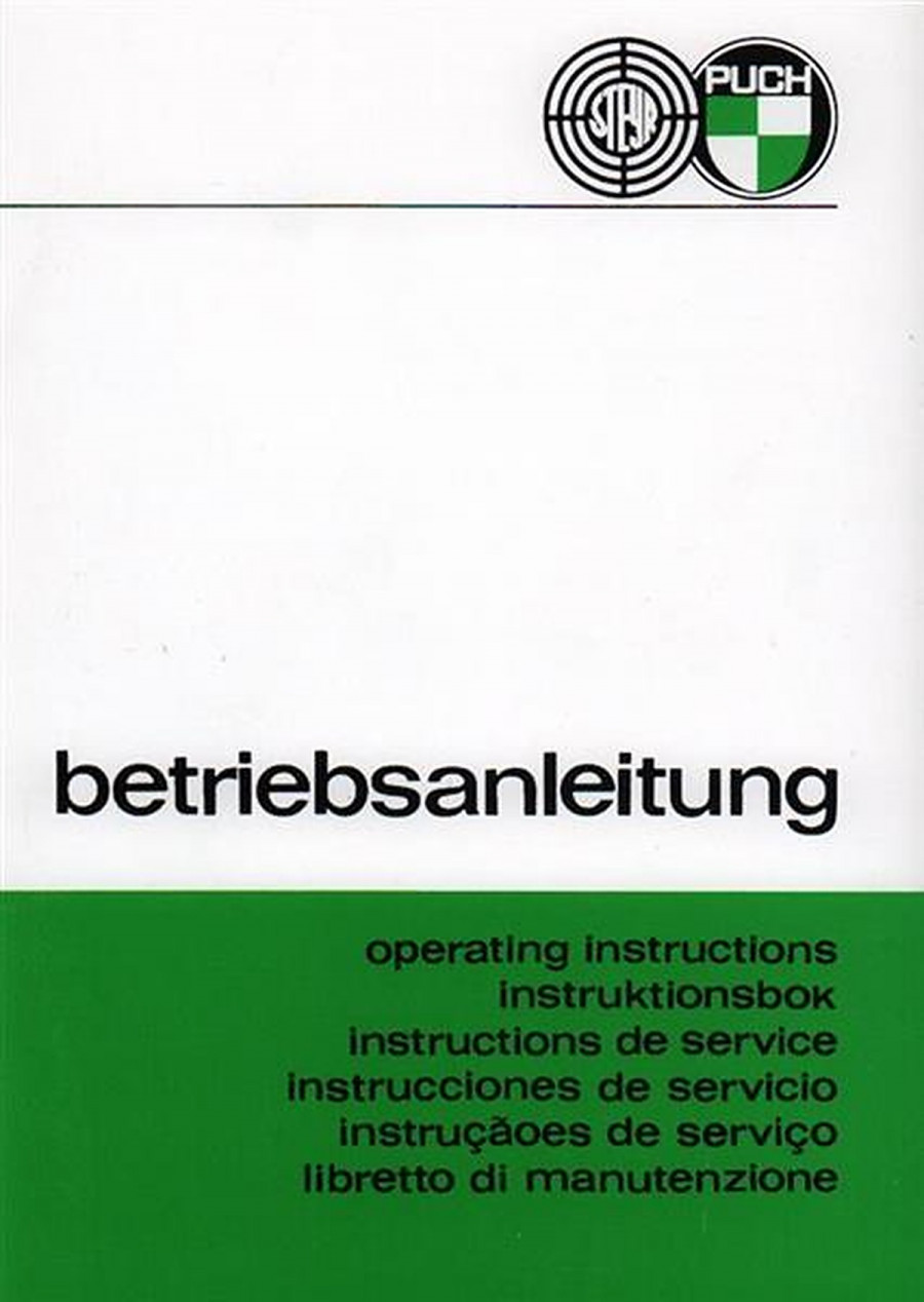 Puch Haflinger 4 x 4, Betriebsanleitung