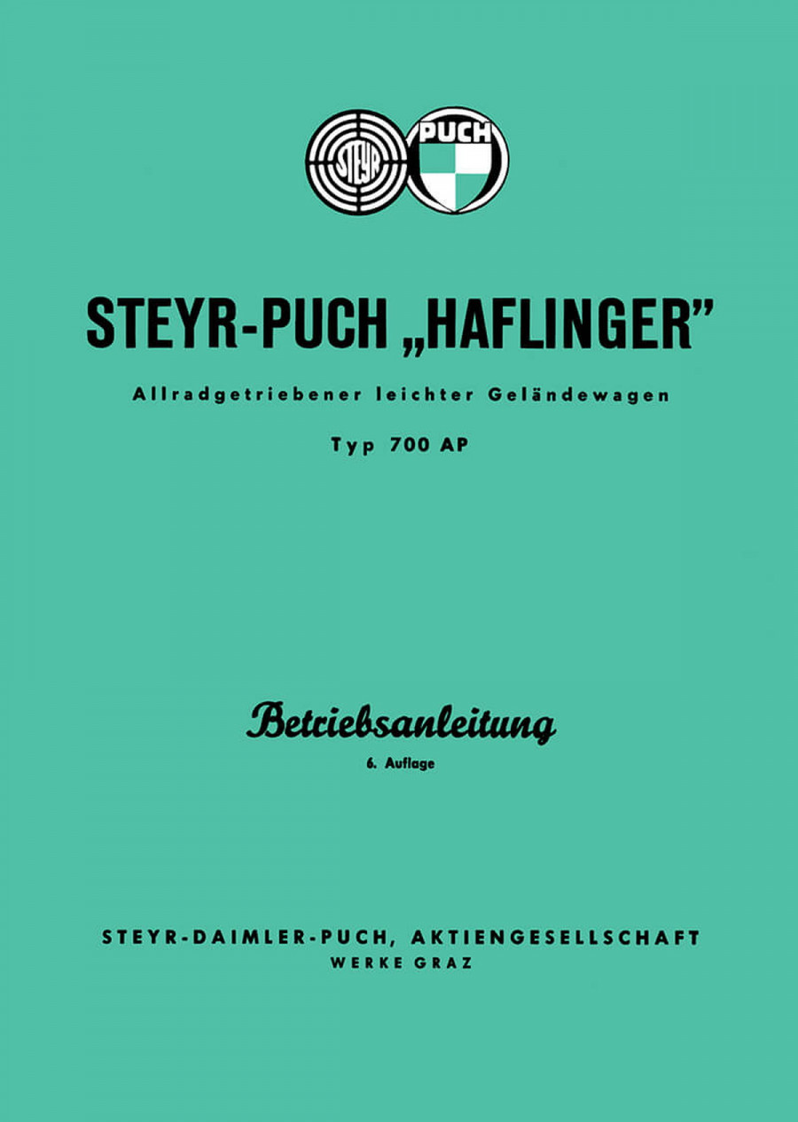 Puch Haflinger 700 AP Betriebsanleitung