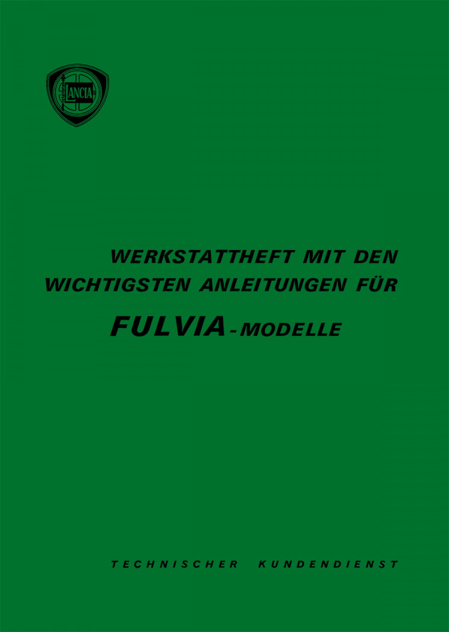 Lancia Fulvia-Modelle Werkstattheft