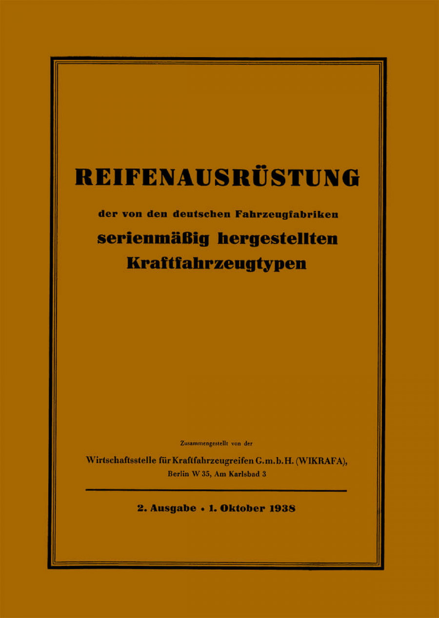 Reifenausrüstung für serienmäßig hergestellten Fahrzeugtypen in Deutschland