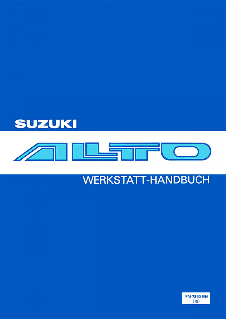 Suzuki Alto,Wartungs-Handbuch
