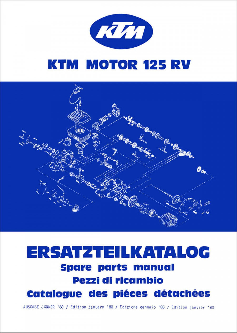 KTM Motorfahrzeugbau Motor 125 RV Ersatzteilkatalog