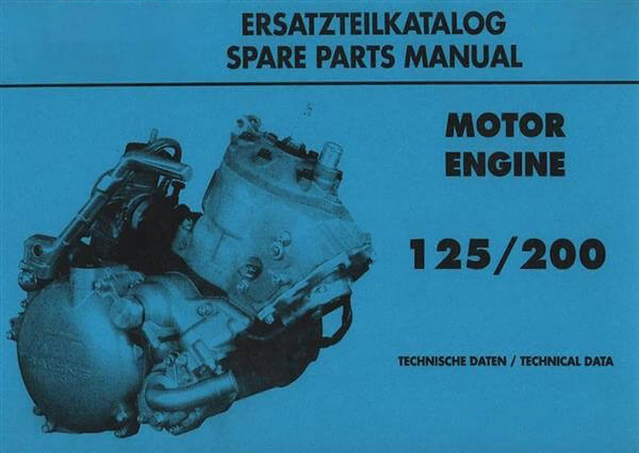 KTM Motorfahrzeugbau Motor 125 SX/EXC/EGS, 200 MXC/EXC, EGS Ersatzteilkatalog und techn.Daten