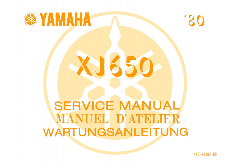Yamaha XJ650 Reparaturanleitung
