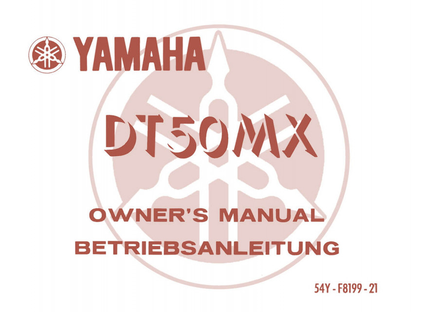 Yamaha DT50MX Betriebsanleitung