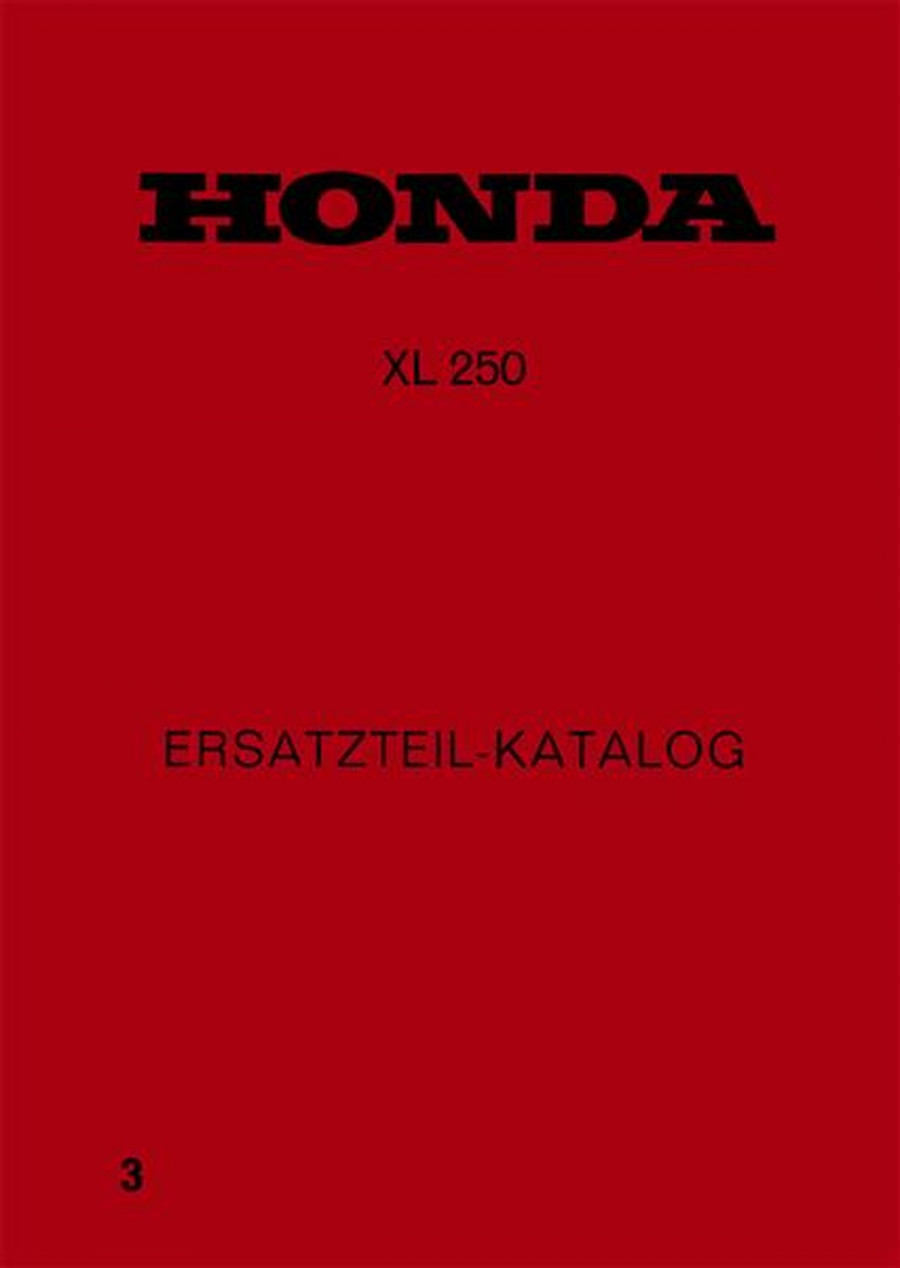 Honda XL250 Ersatzteilkatalog