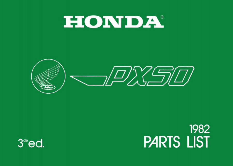 Honda PX50 Parts List