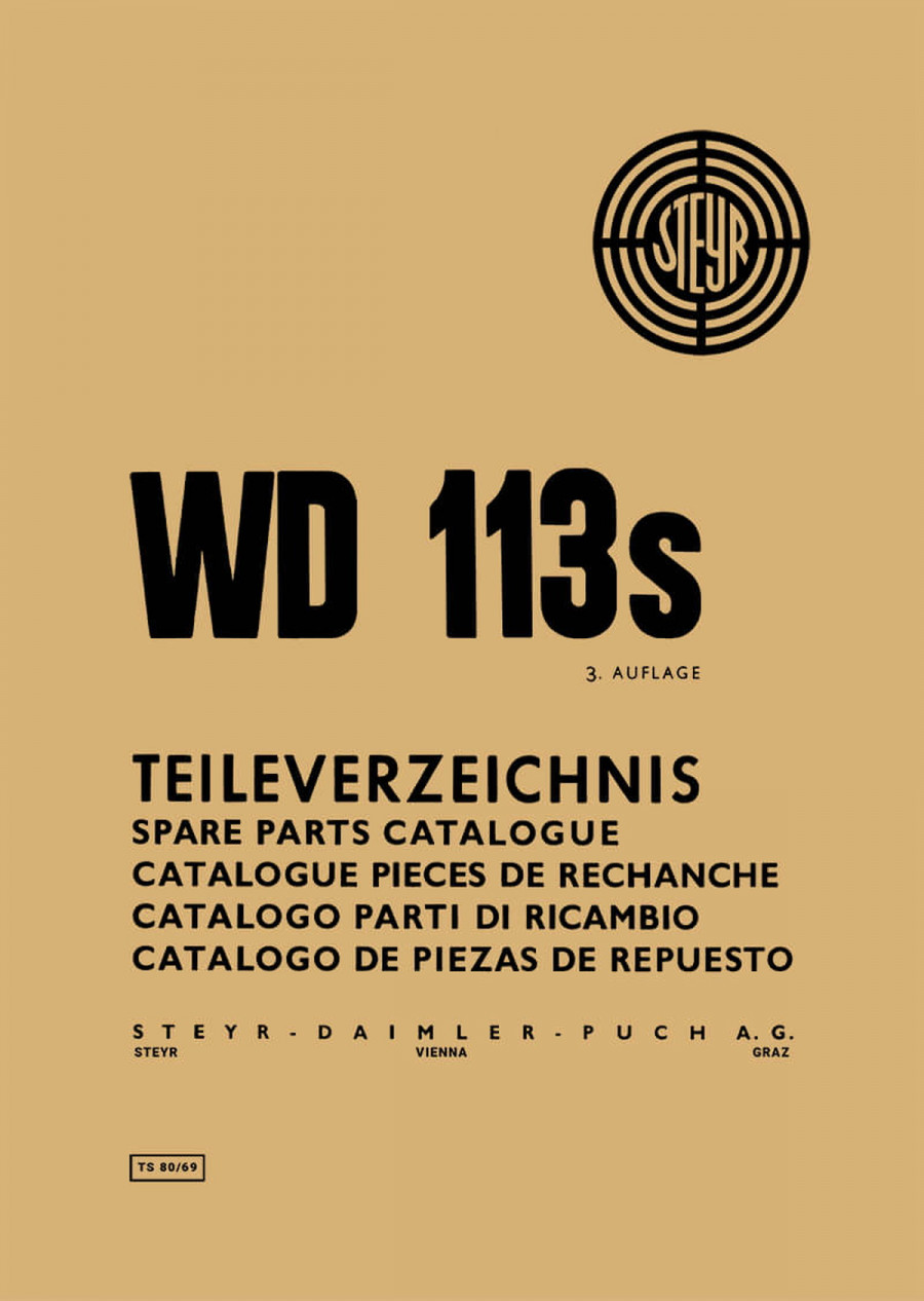 Steyr WD113s Stationärmotor Ersatzteilkatalog
