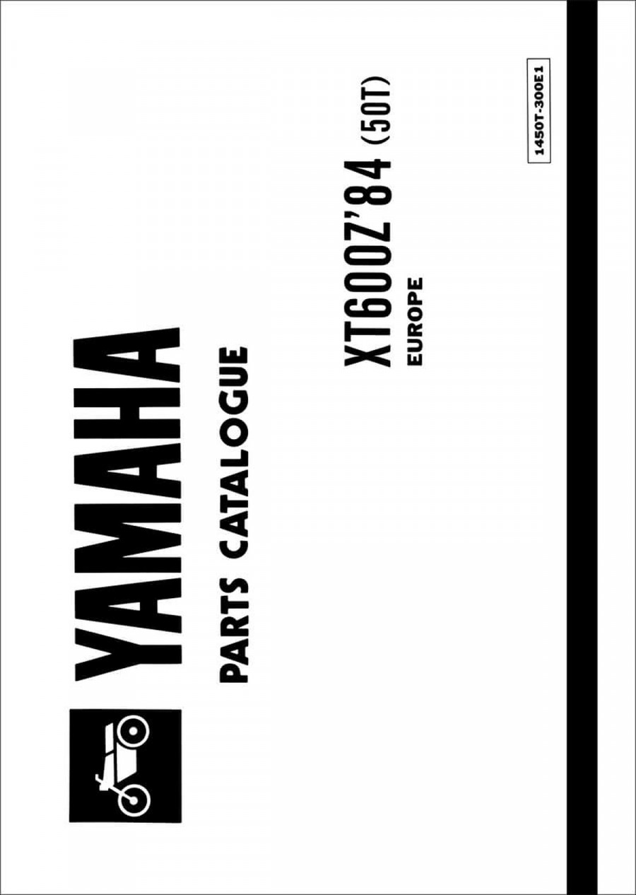 Yamaha XT 600 Z '84, Europe, Parts Catalogue