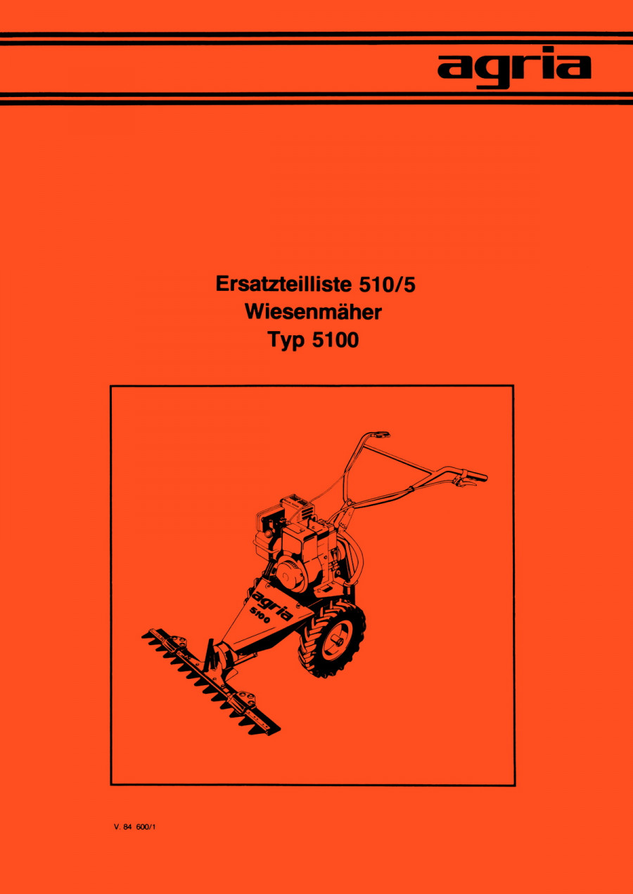 Agria 5100 Ersatzteilliste