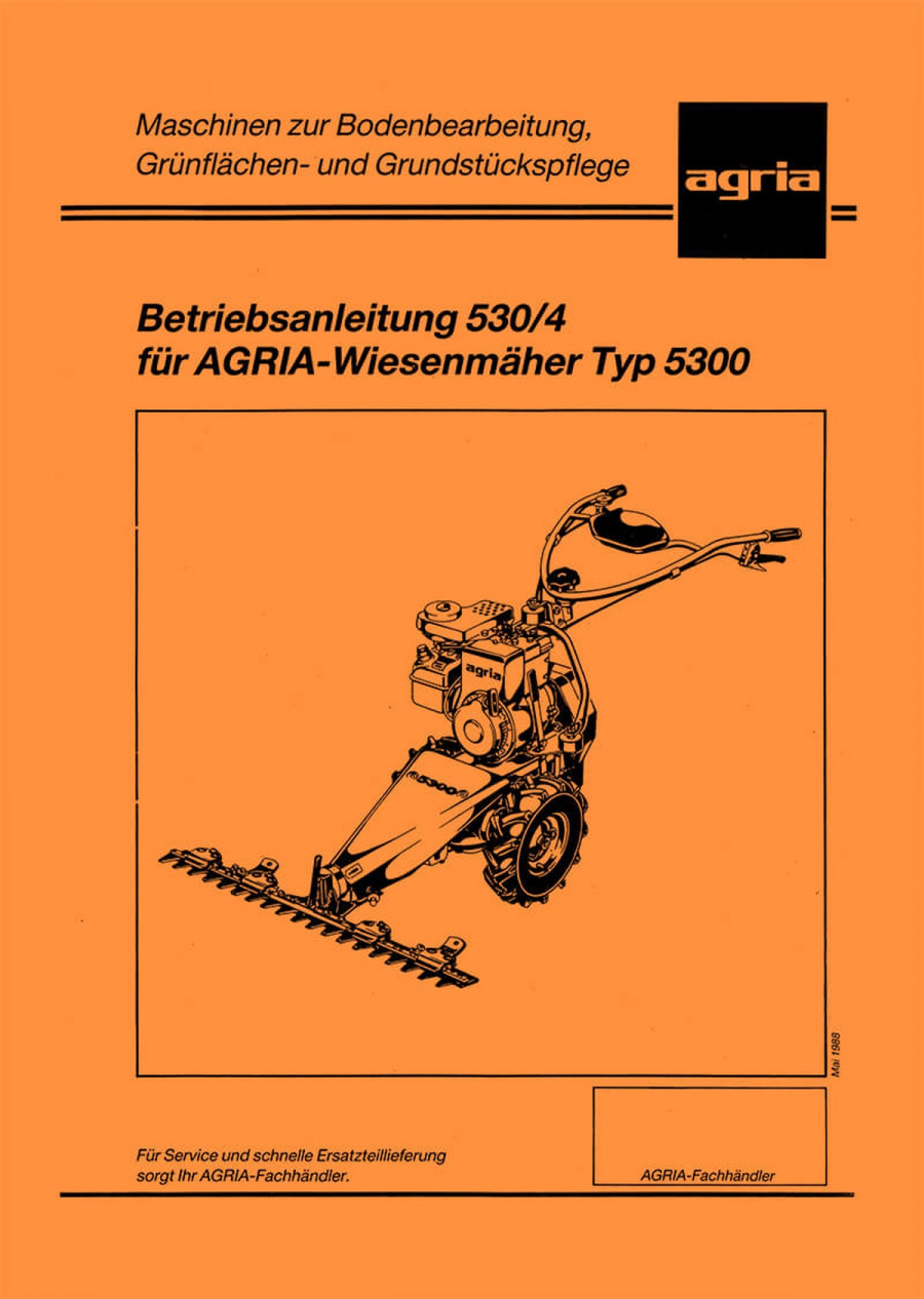 Agria 5300 mit Briggs & Stratton Motor Betriebsanleitung