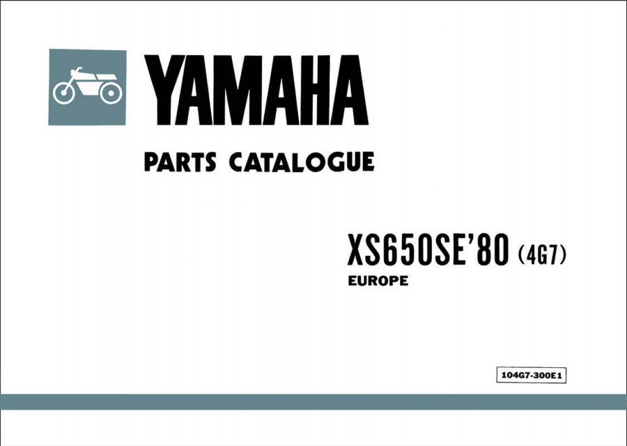 Yamaha XS 650 SE '80, Europe, Parts Catalogue