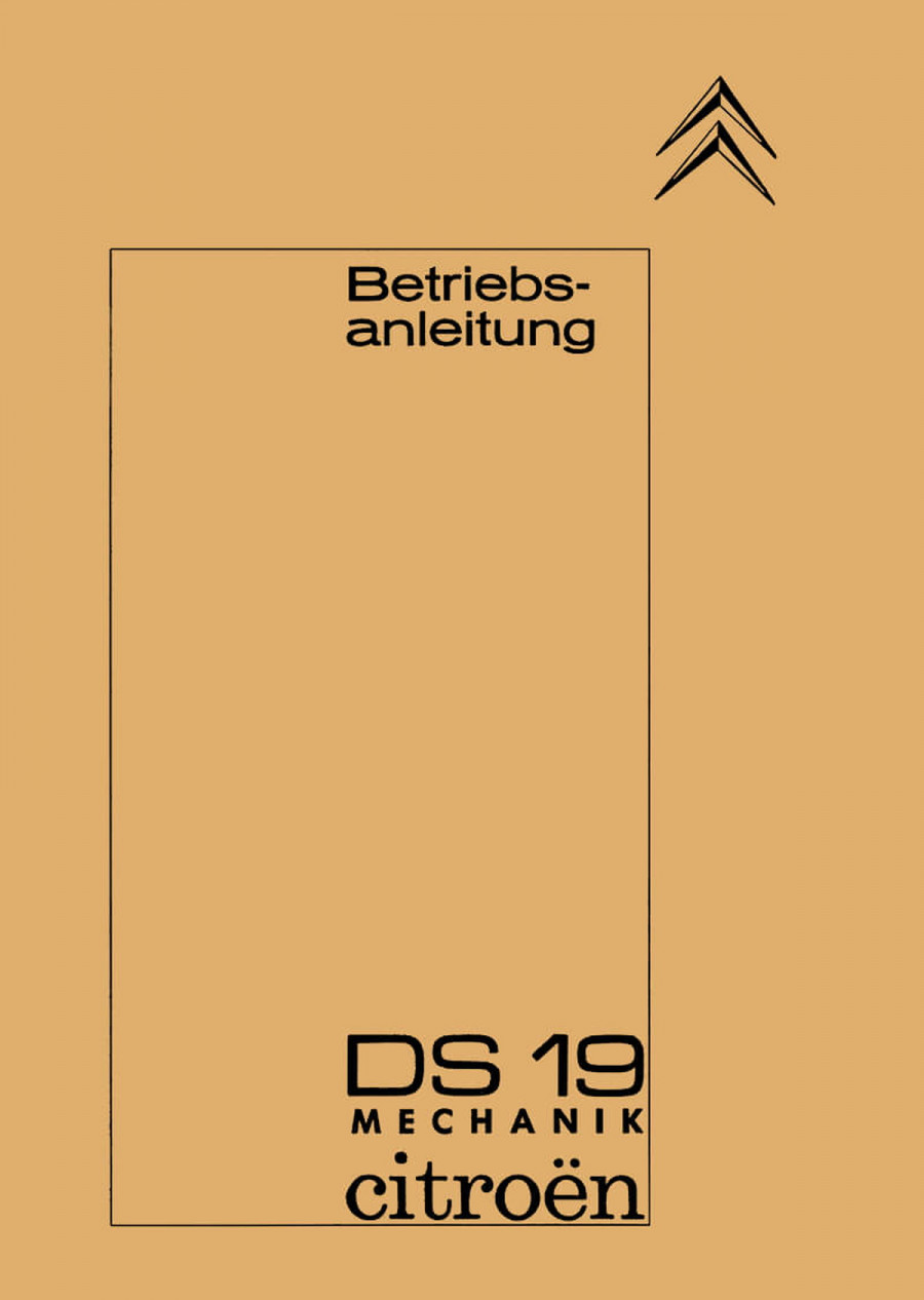 Citroen DS 19 Betriebsanleitung