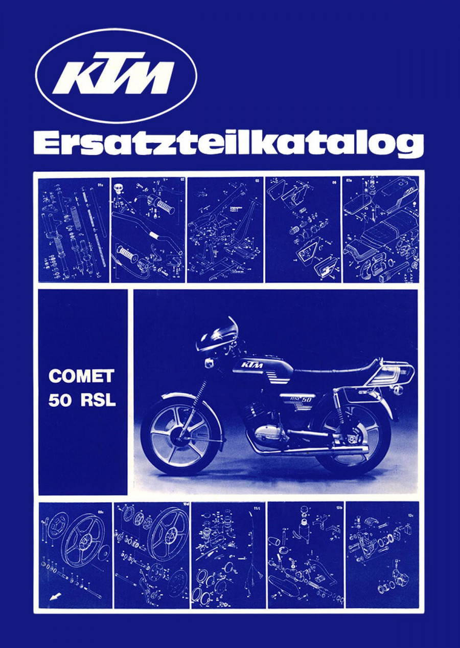KTM Motorfahrzeugbau Comet 50 RSL mit Sachs-Motor, Ersatzteilkatalog nur Fahrgestell,