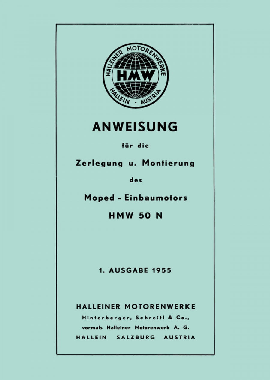 HMW 50 N Einbaumotor Reparaturanleitung
