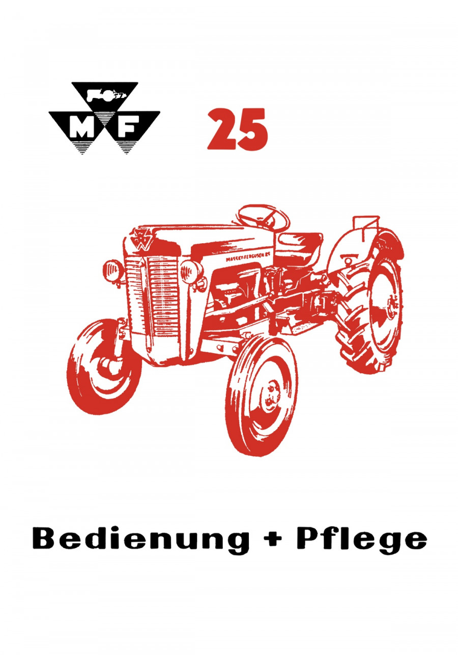 Massey-Ferguson MF25 Diesel-Schlepper Betriebsanleitung