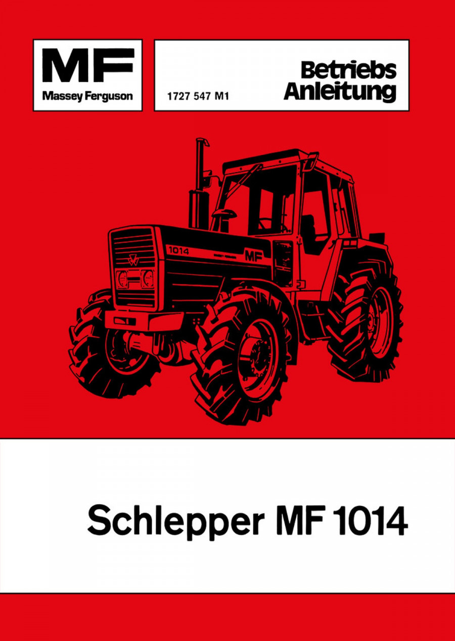 Massey-Ferguson MF1014 Betriebsanleitung