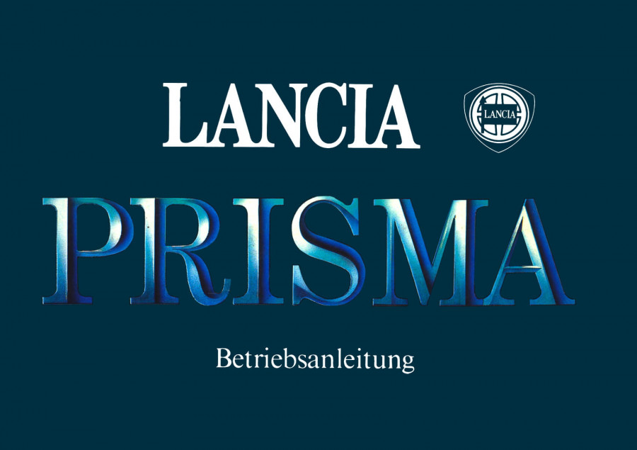 Lancia Prisma Betriebsanleitung