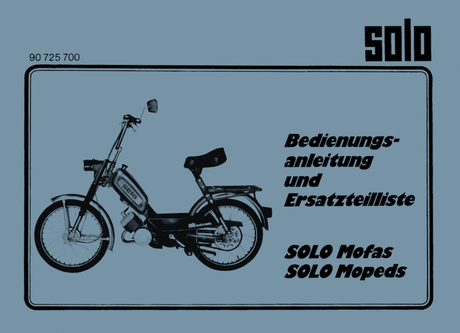 Solo 712 und 713 Bedienungsanleitung und Ersatzteilkatalog