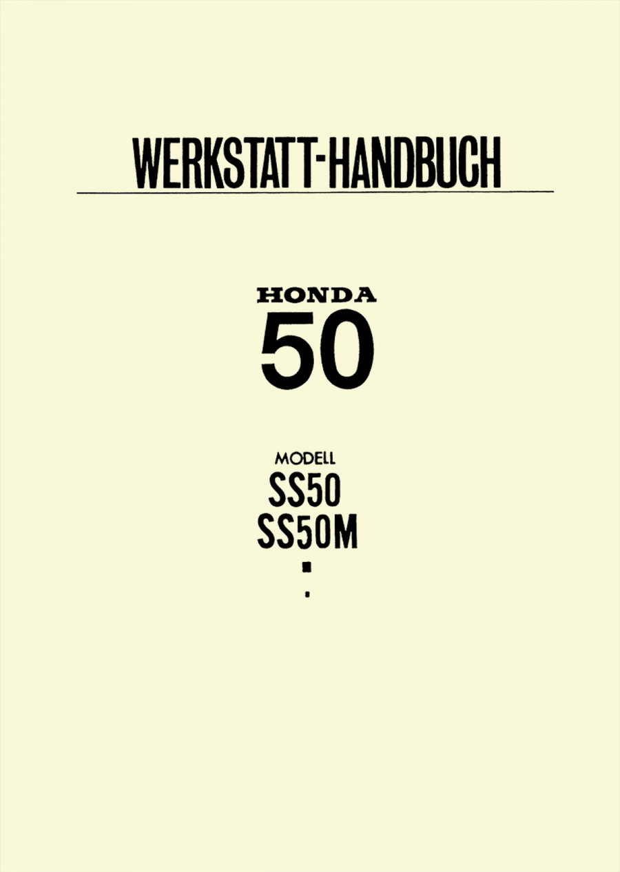 Honda SS50 SS50M Werkstatthandbuch