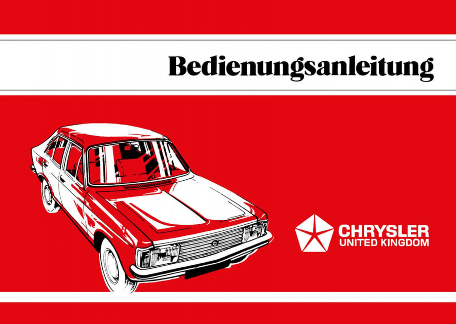 Chrysler 1300 und 1600 Sunbeam GLS Betriebsanleitung