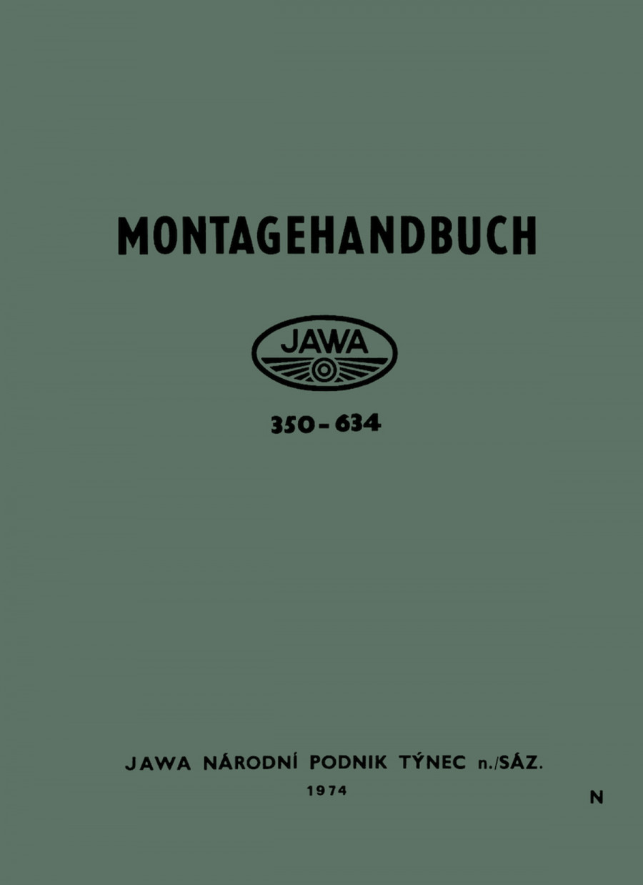 Jawa 350 2 Zylinder für Typ 634, Montagehandbuch