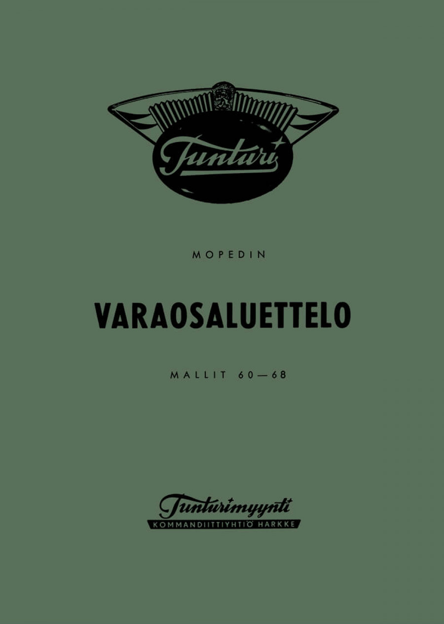 Tunturi 2-Gang Modell mit Puch Motor, Ersatzteilkatalog