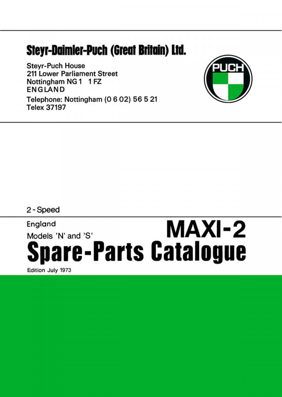 Puch Moped Maxi-2, Spare-Parts-Catalogue