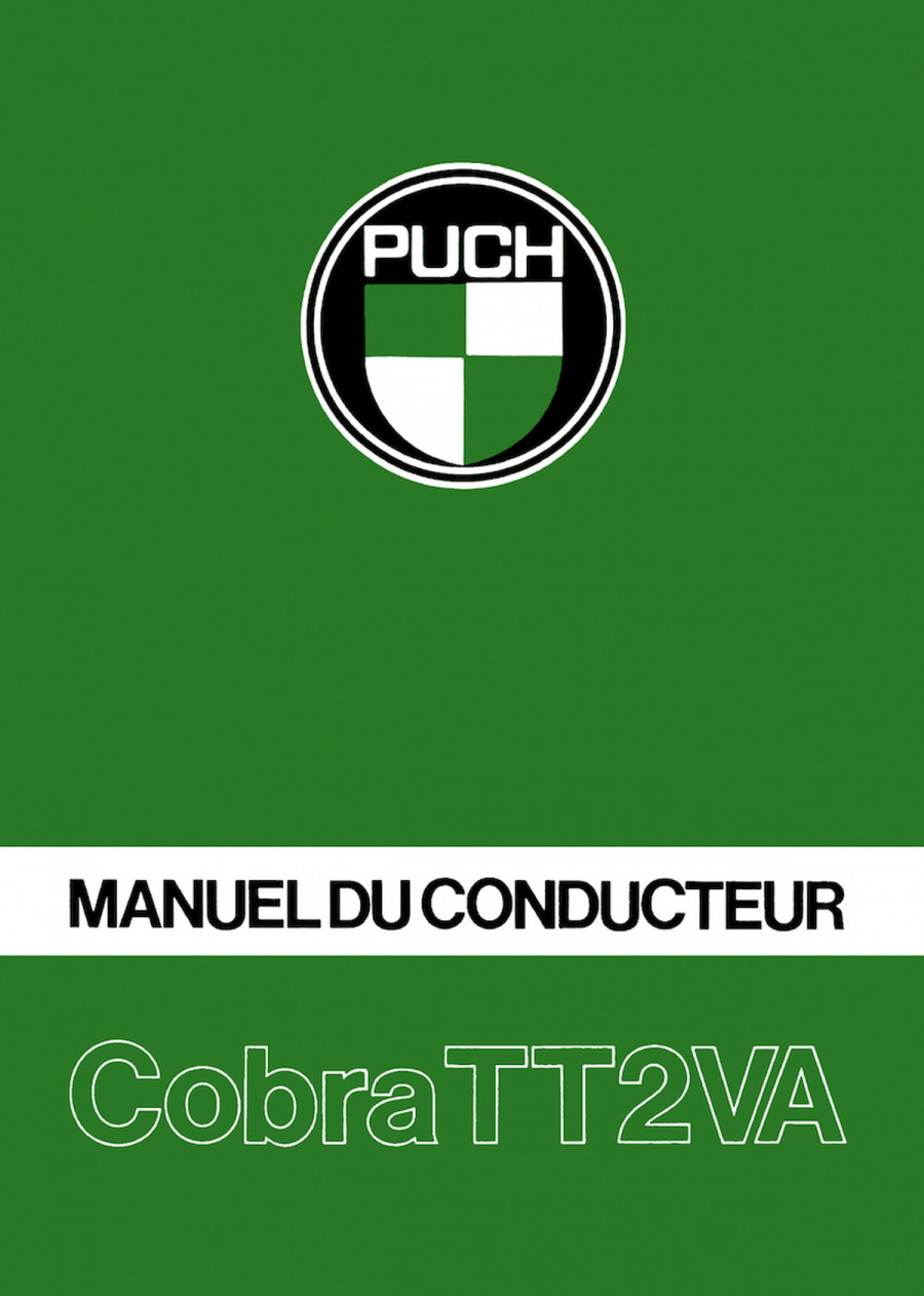 Puch Cobra TT 2VA, Manuel du Conducteur