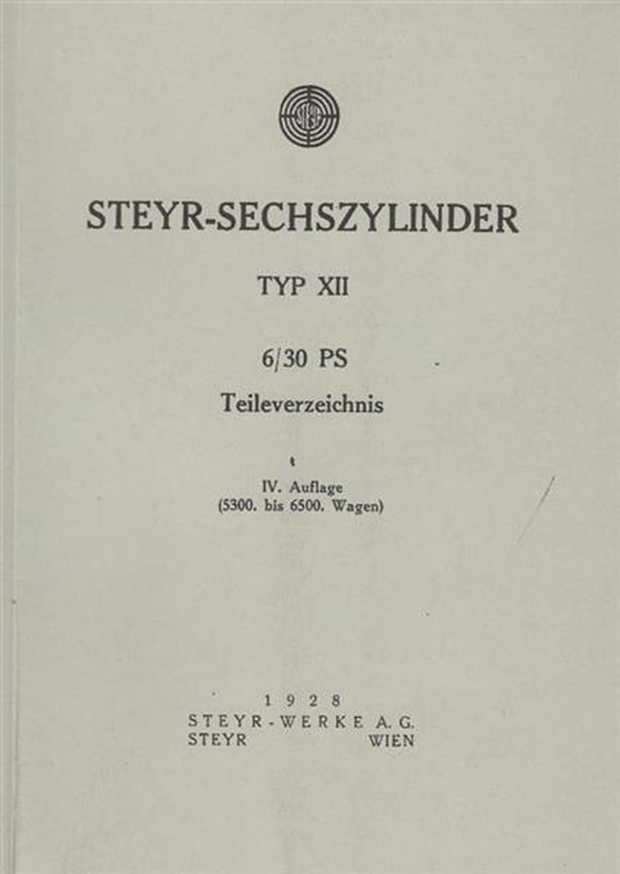 Steyr Typ 12 Ersatzteilkatalog