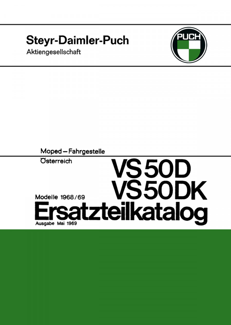 Puch VS 50 D, DK Fahrgestelle Ersatzteilkatalog