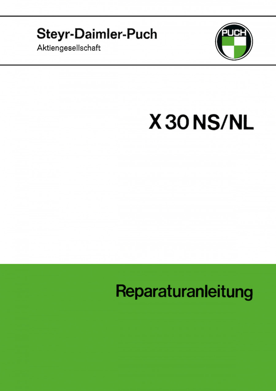 Puch X30 NS/NL 2-Gang Z50 Motor Reparaturanleitung