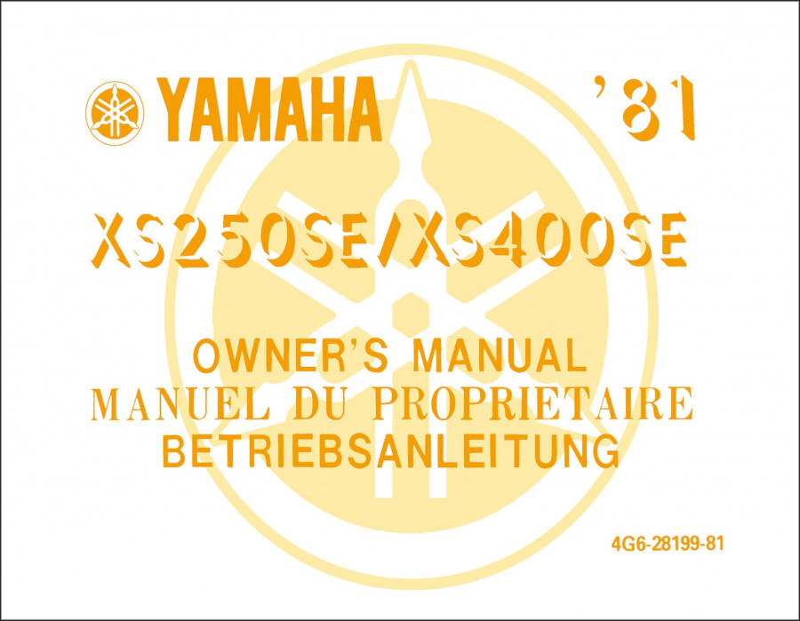 Yamaha XS250SE und XS400SE, Betriebsanleitung