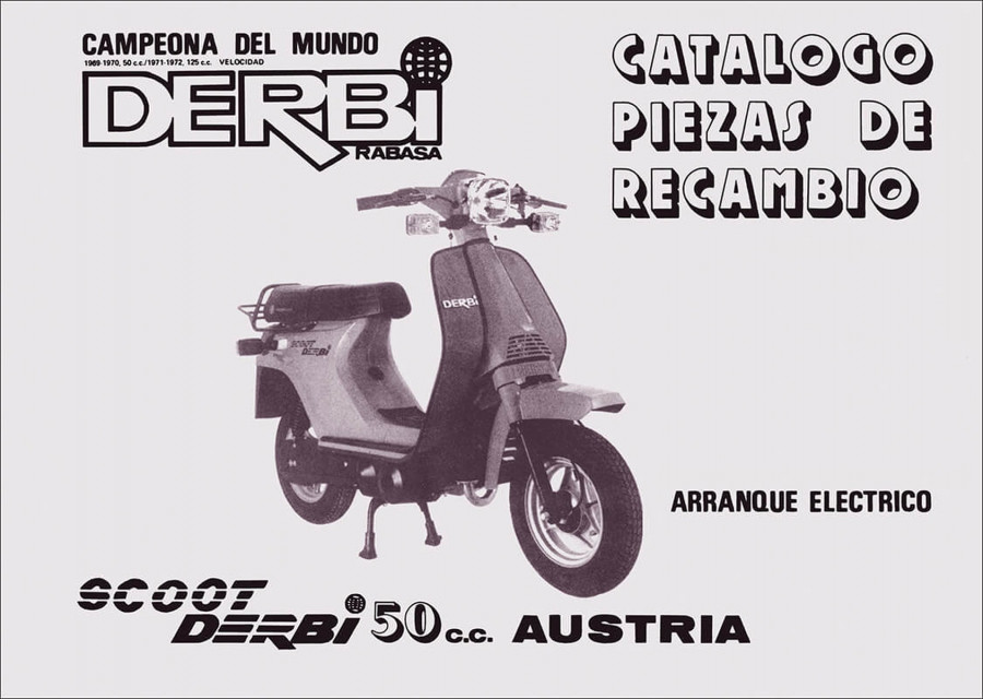 Derbi Scoot Austria, 50 ccm, Catalogo piezas de recambio