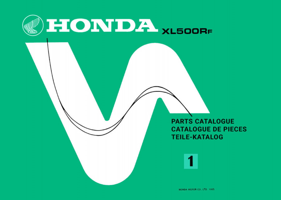 Honda XL500RF Ersatzteilkatalog