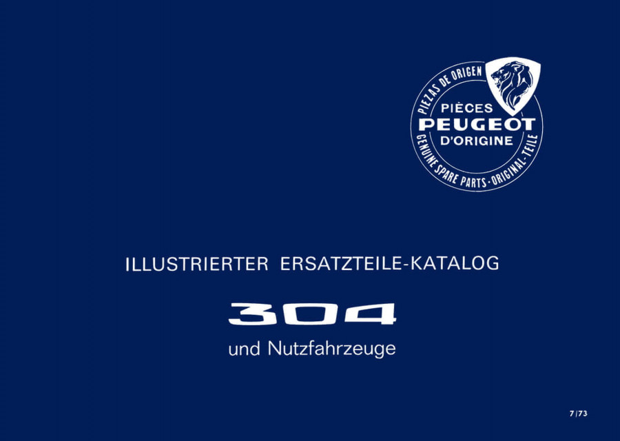 Peugeot 304 Ersatzteilkatalog