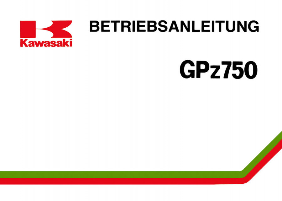 Kawasaki ZX750-A2 Betriebsanleitung