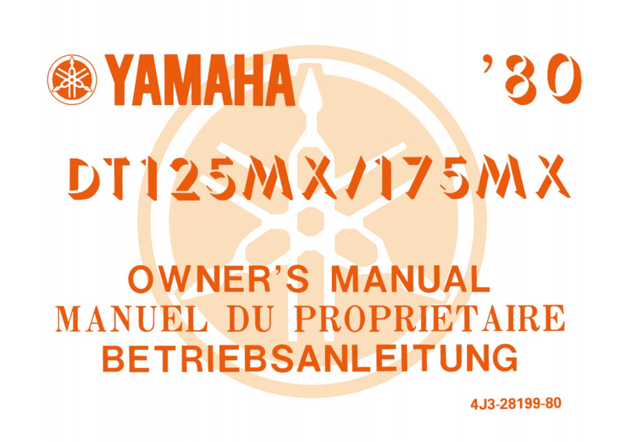 Yamaha DT125MX und DT175MX Betriebsanleitung
