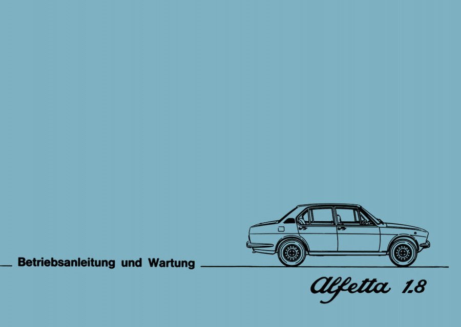 Alfa Romeo Alfetta 1,8 Betriebsanleitung
