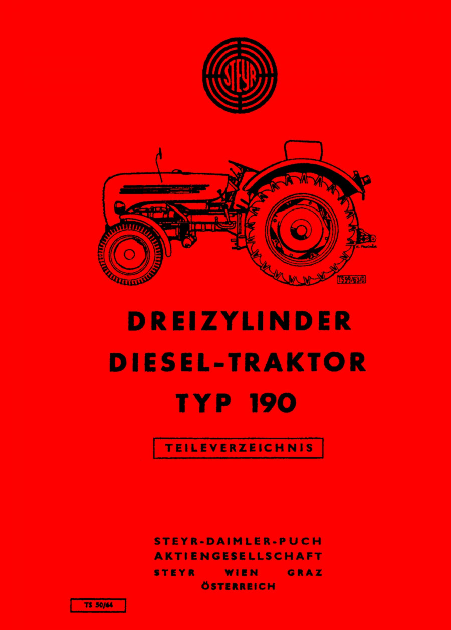 Steyr 190 Traktor Ersatzteilkatalog