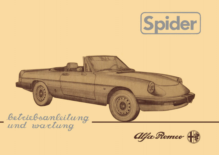 Alfa Romeo Spider Betriebsanleitung