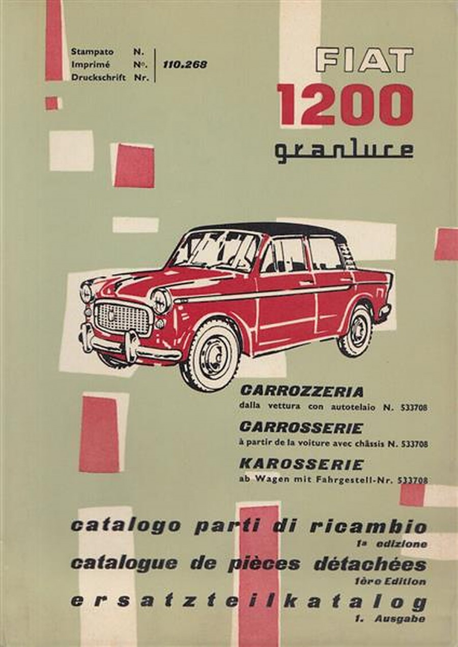 Fiat 1200 Granlure Karosserie Ersatzteilkatalog