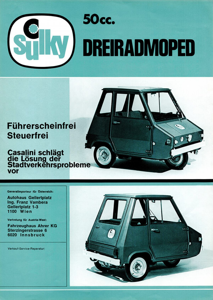 Sulky Dreiradmoped 50 ccm mit Minarelli-Motor W3QM Prospekt
