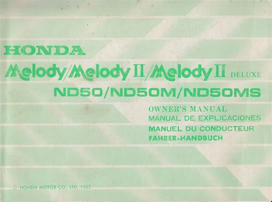Honda ND50 ND50M ND50MS Fahrerhandbuch