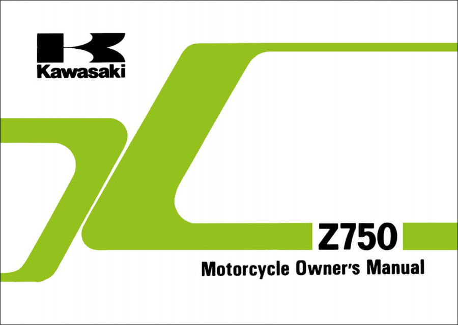 Kawasaki Z750 Owner's Manual